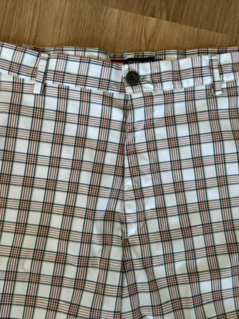 Chaps Mens Plaid Flat Front 9" Inseam Casual Golf Shorts EUC 34 - Picture 2 of 5